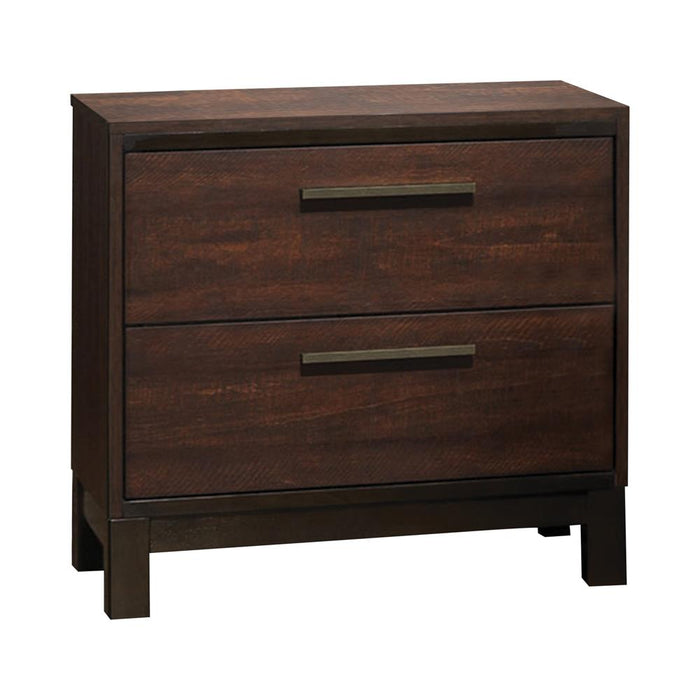 Edmonton 2-drawer Nightstand Rustic Tobacco image