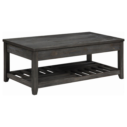 Cliffview Lift Top Coffee Table with Storage Cavities Grey image