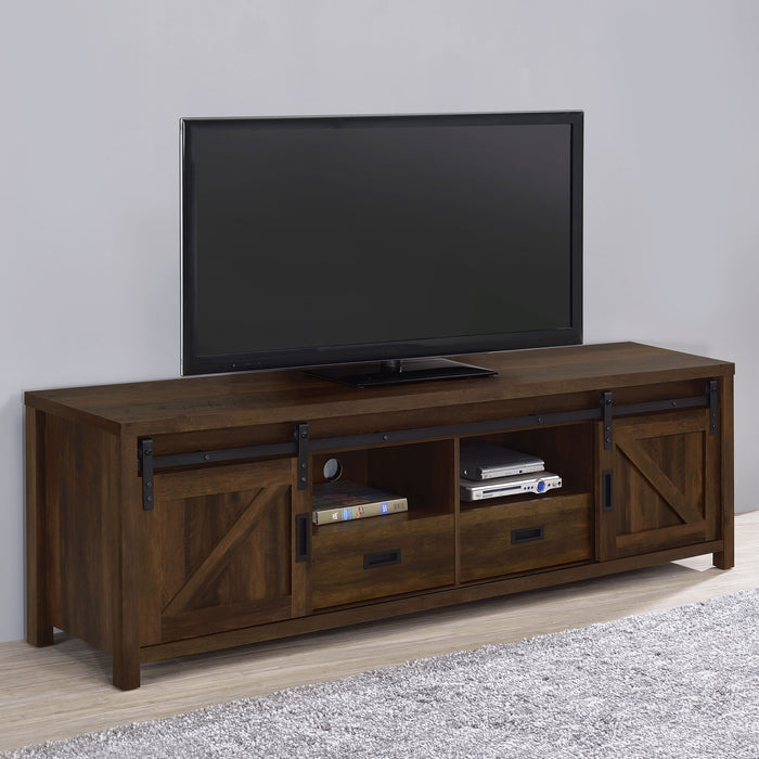 Madra Rectangular TV Console with 2 Sliding Doors