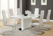 G102310 Contemporary White and Chrome Dining Chair image