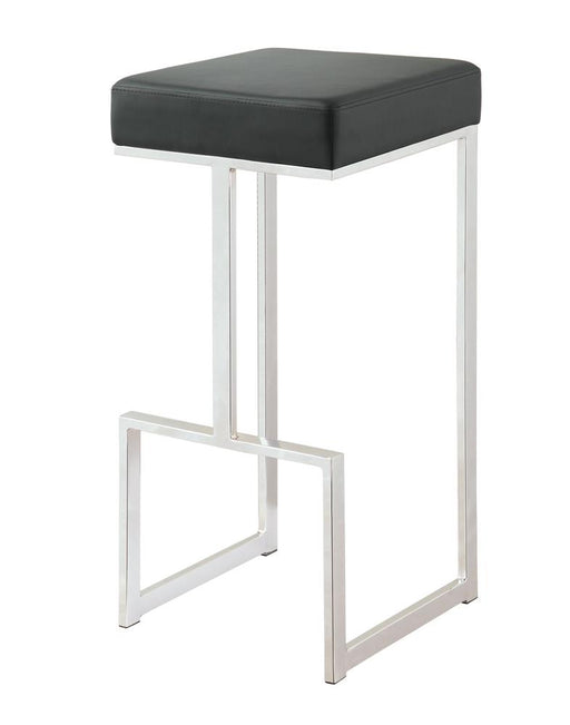 G105263 Contemporary Chrome and Black 29" Bar Stool image