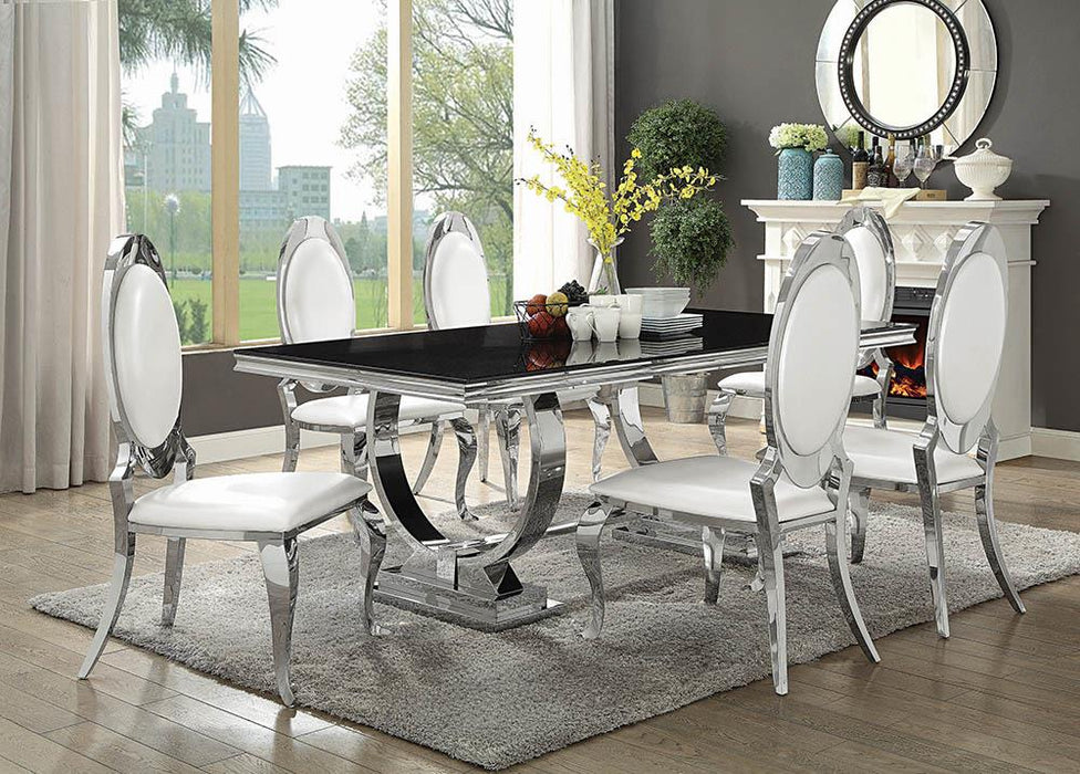 Antoine Hollywood Glam Silver Dining Table image