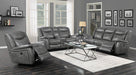 Conrad Transitional Grey Motion Loveseat image